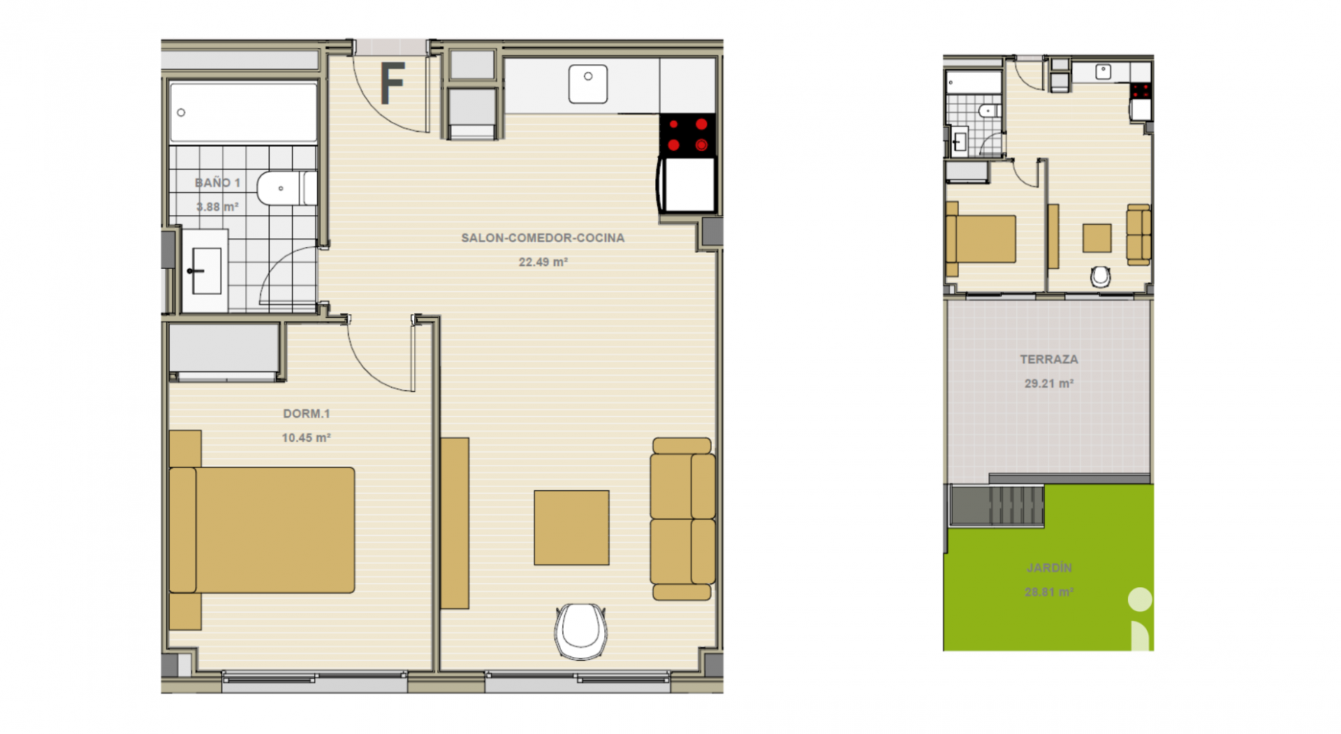 Dzīvoklis Denia, Alicante, Spānijā 1 istaba, 86 m2 Nr. 194370