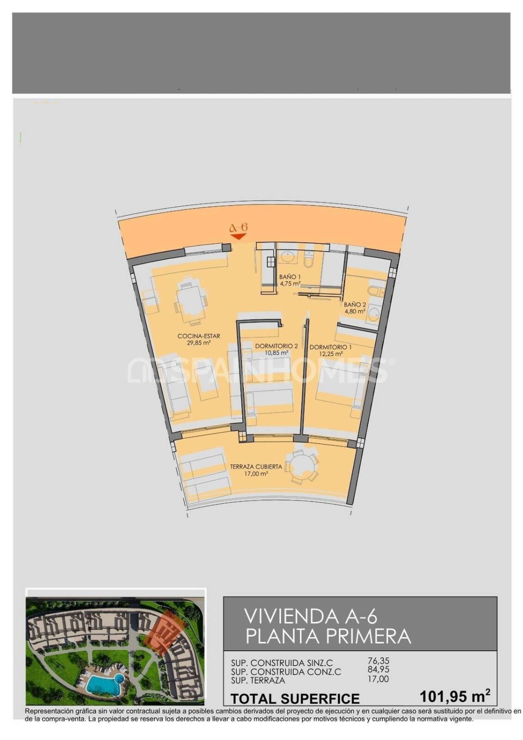 Lägenhet i Los Alcazares, Murcia, Spanien 3 sovrum, 86 kvm. Nr. 164347