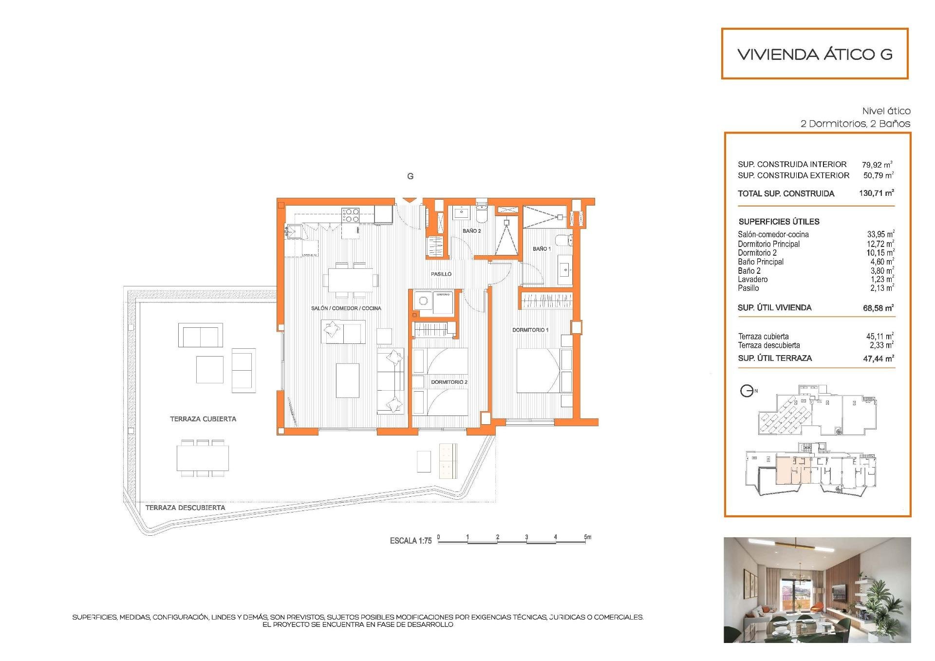 Penthouse in Fuengirola, Malaga, Spain 2 bedrooms, 79 sq.m. No. 169578