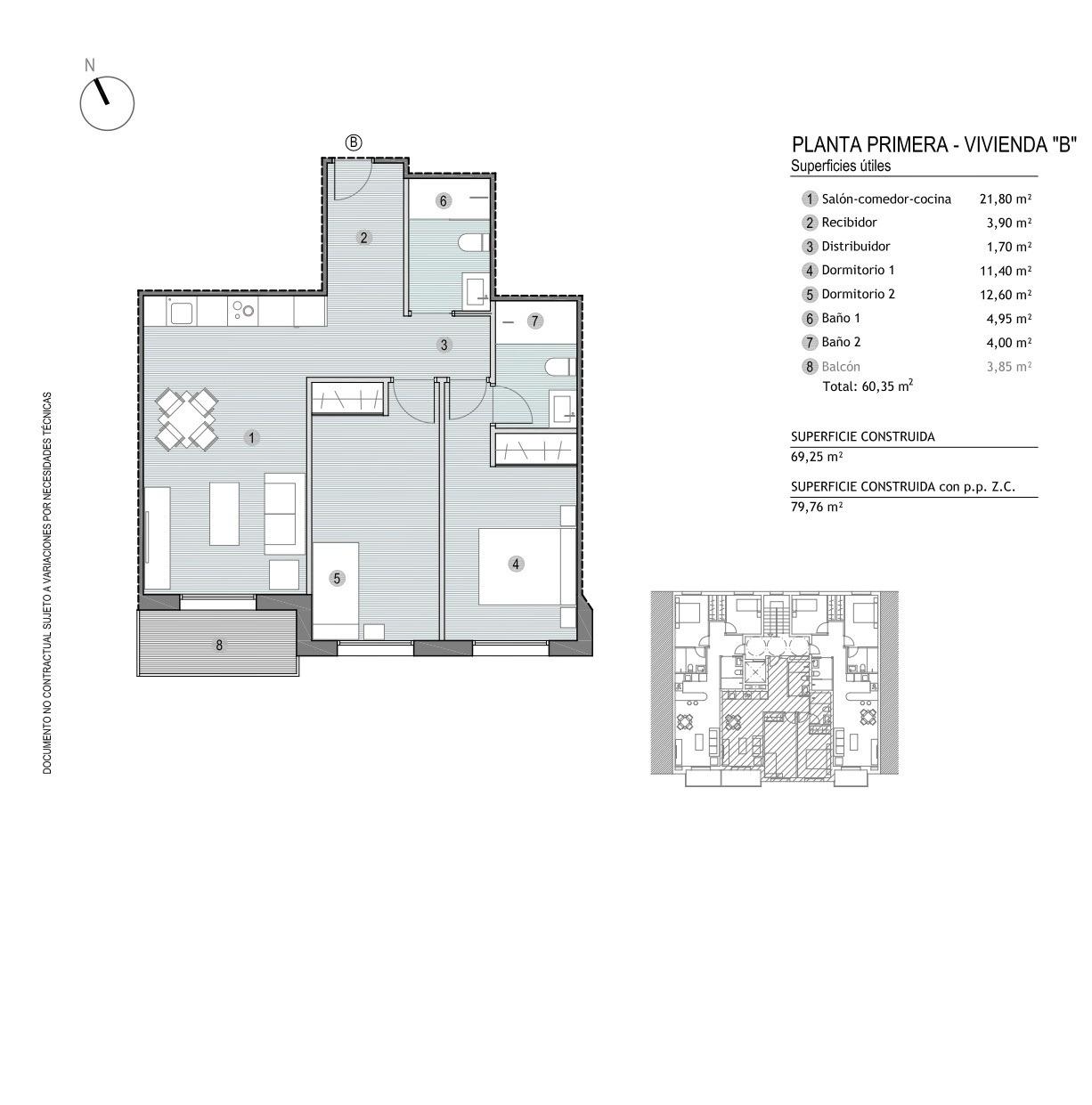 Dzīvoklis Mazarron, Murcia, Spānijā 2 istabas, 69 m2 Nr. 189794