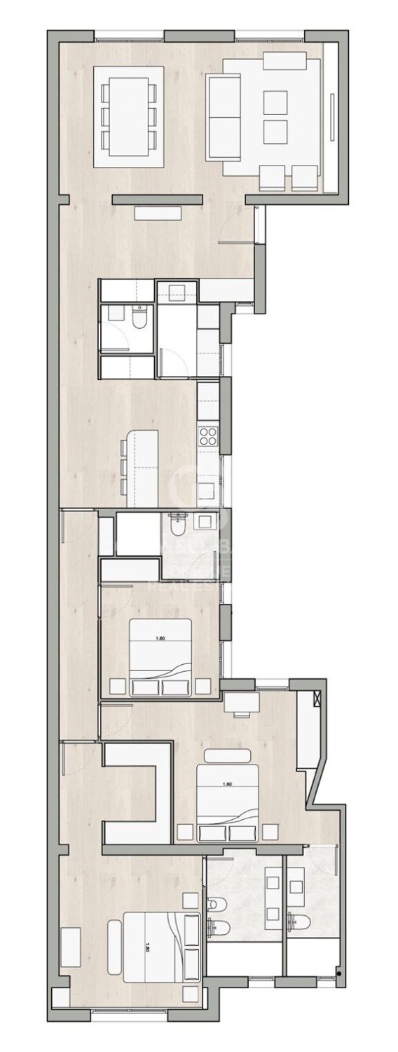 Apartment à Madrid, Espagne 3 chambres, 170 m2 No. 178608