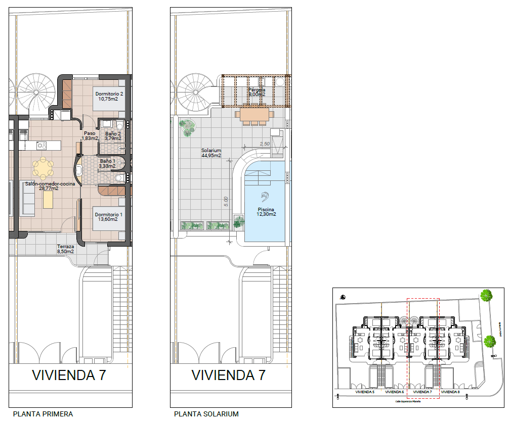 Bungalow in Pilar de la Horadada, Alicante, Spanien 2 Schlafzimmer, 62 m2 Nr. 189342