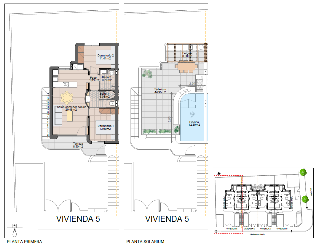 Bungalow in Pilar de la Horadada, Alicante, Spanien 2 Schlafzimmer, 62 m2 Nr. 189342