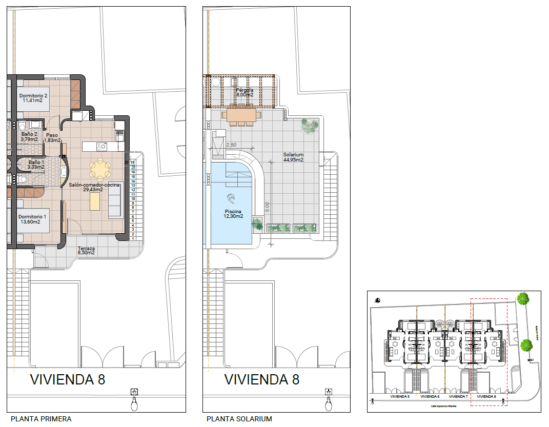 Bungalow in Pilar de la Horadada, Alicante, Spanien 2 Schlafzimmer, 62 m2 Nr. 189342