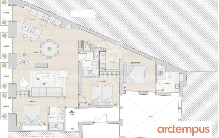 Wohnung in Madrid, Spanien 3 Schlafzimmer, 117 m2 Nr. 158317