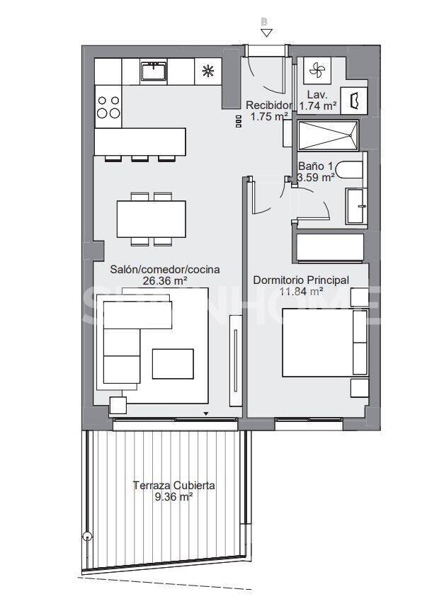 Dzīvoklis Mijas, Malaga, Spānijā 1 istaba, 75 m2 Nr. 155889