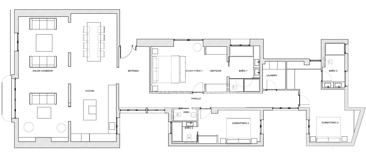 Appartamento a Madrid, Spagna 3 camere da letto, 245 mq. N° 156910