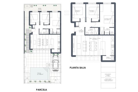 Layout 3 bedrooms, 115.5 sq.m. in MYKONOS Y SANTORINI LA SERENA GOLF in Los Alcazares, Murcia, Spain No. 161106