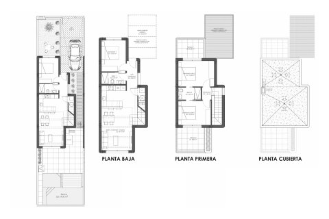 Layout 3 bedrooms, 115 sq.m. in MYKONOS Y SANTORINI LA SERENA GOLF in Los Alcazares, Murcia, Spain No. 161104