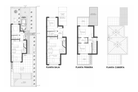 Layout 3 bedrooms, 110.5 sq.m. in MYKONOS Y SANTORINI LA SERENA GOLF in Los Alcazares, Murcia, Spain No. 161105