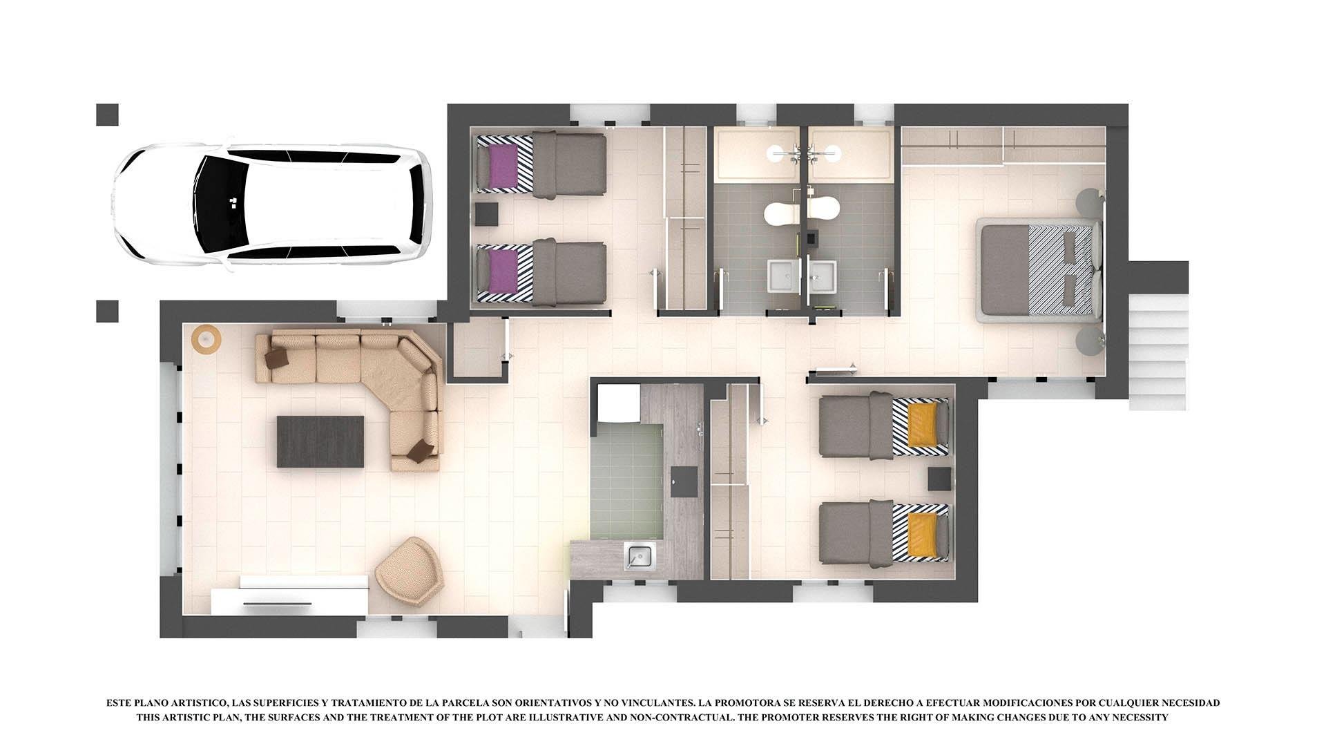 Villa en Los Alcázares, Murcia, España 3 dormitorios, 108 m2 No. 134381