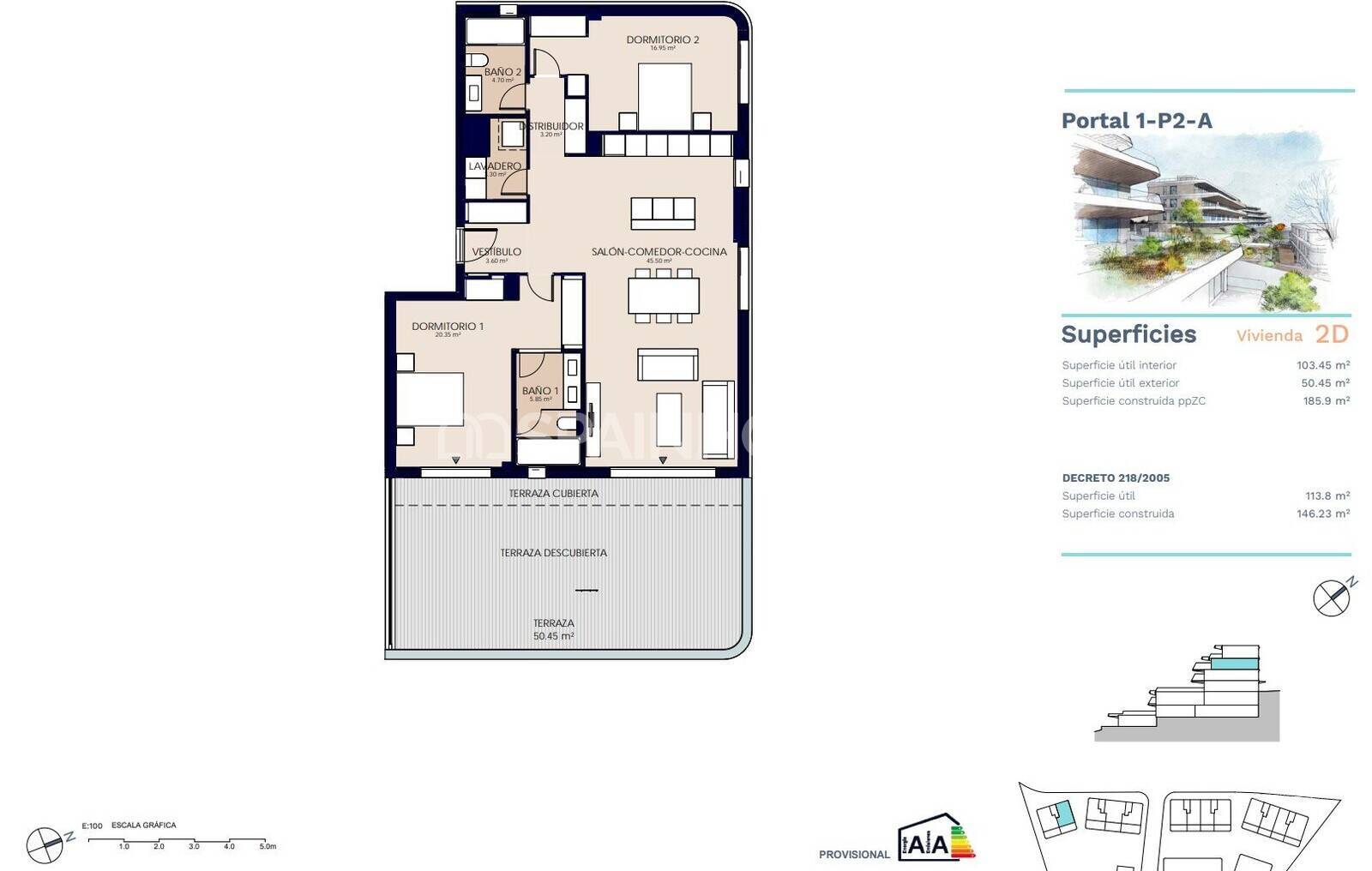 Appartamento a Estepona, Malaga, Spagna 2 camere da letto, 122 mq. N° 173501