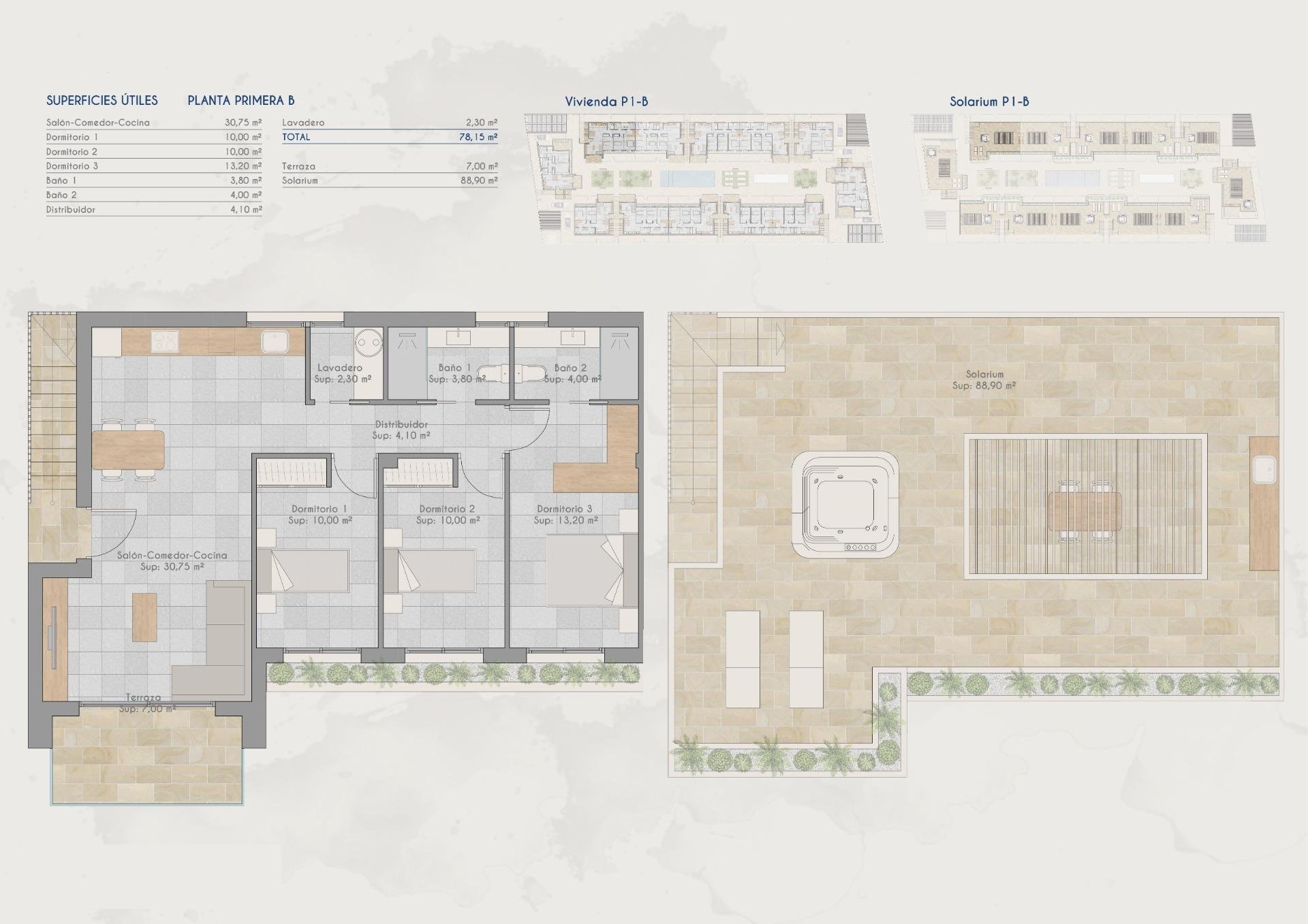 Bungalo Torre-Pacheco, Murcia, Spānijā 3 istabas, 88 m2 Nr. 112700