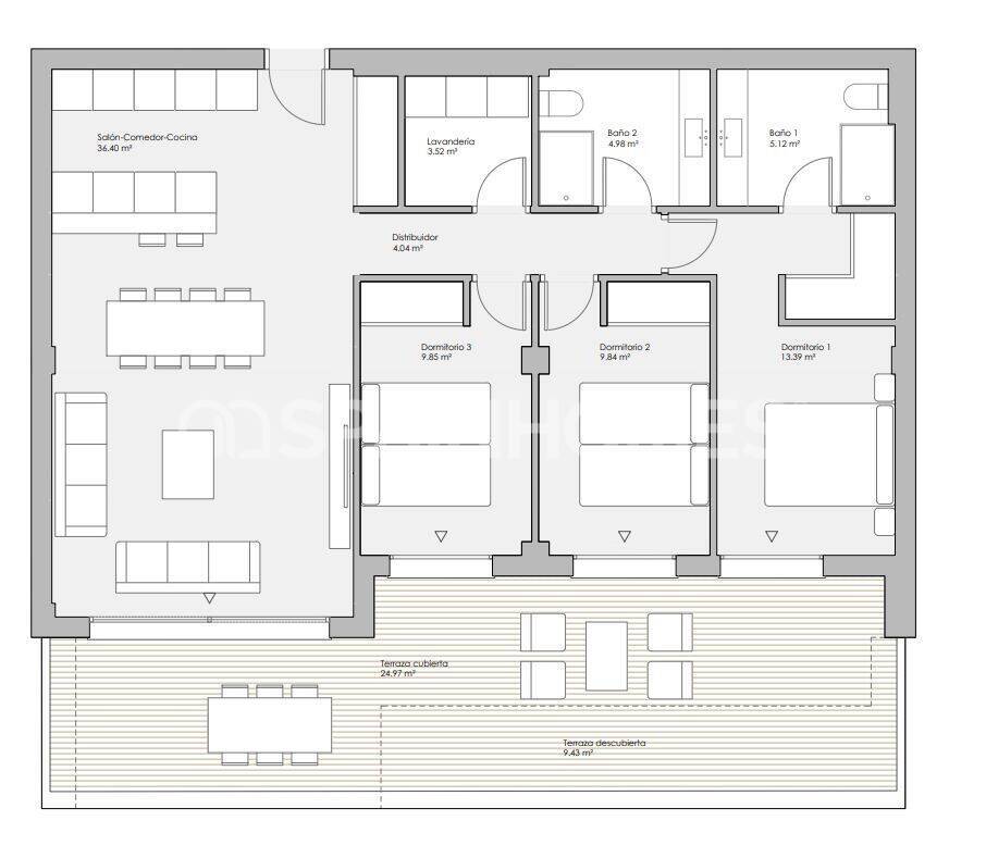 Apartamento en Mijas, Málaga, España 2 dormitorios, 100 m2 No. 146455