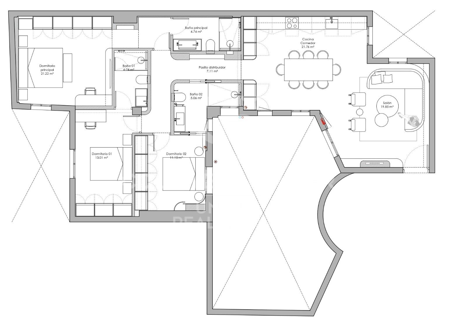 Apartament w Madrid, Hiszpania 3 sypialnie, 139 mkw. nr 157584