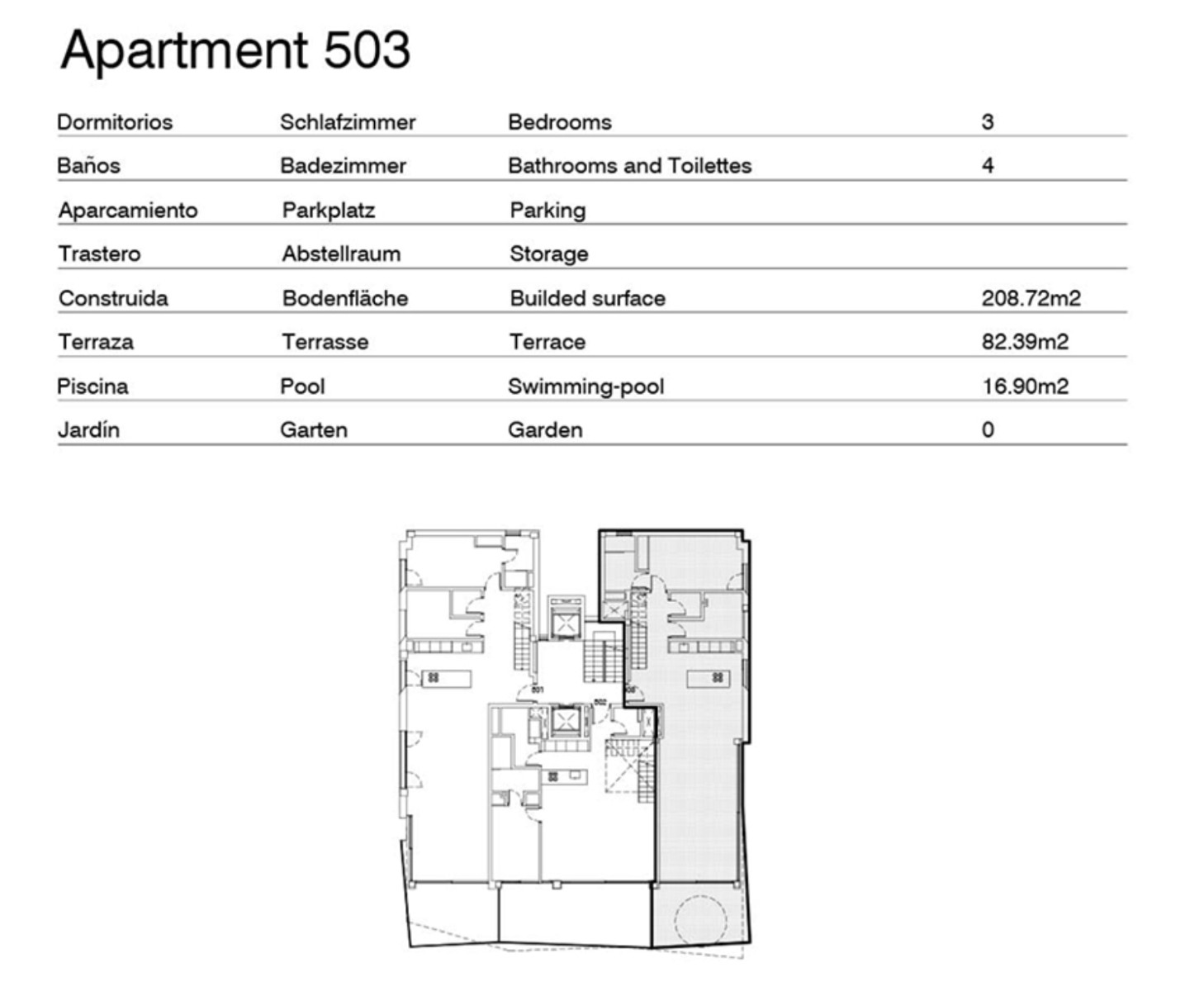 Wohnung in Palma de Majorca, Mallorca, Spanien 3 Schlafzimmer, 224 m2 Nr. 180177