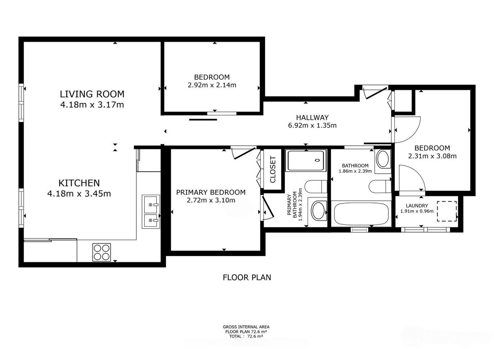 Apartamento en Barcelona, España 3 dormitorios, 72 m2 No. 182384