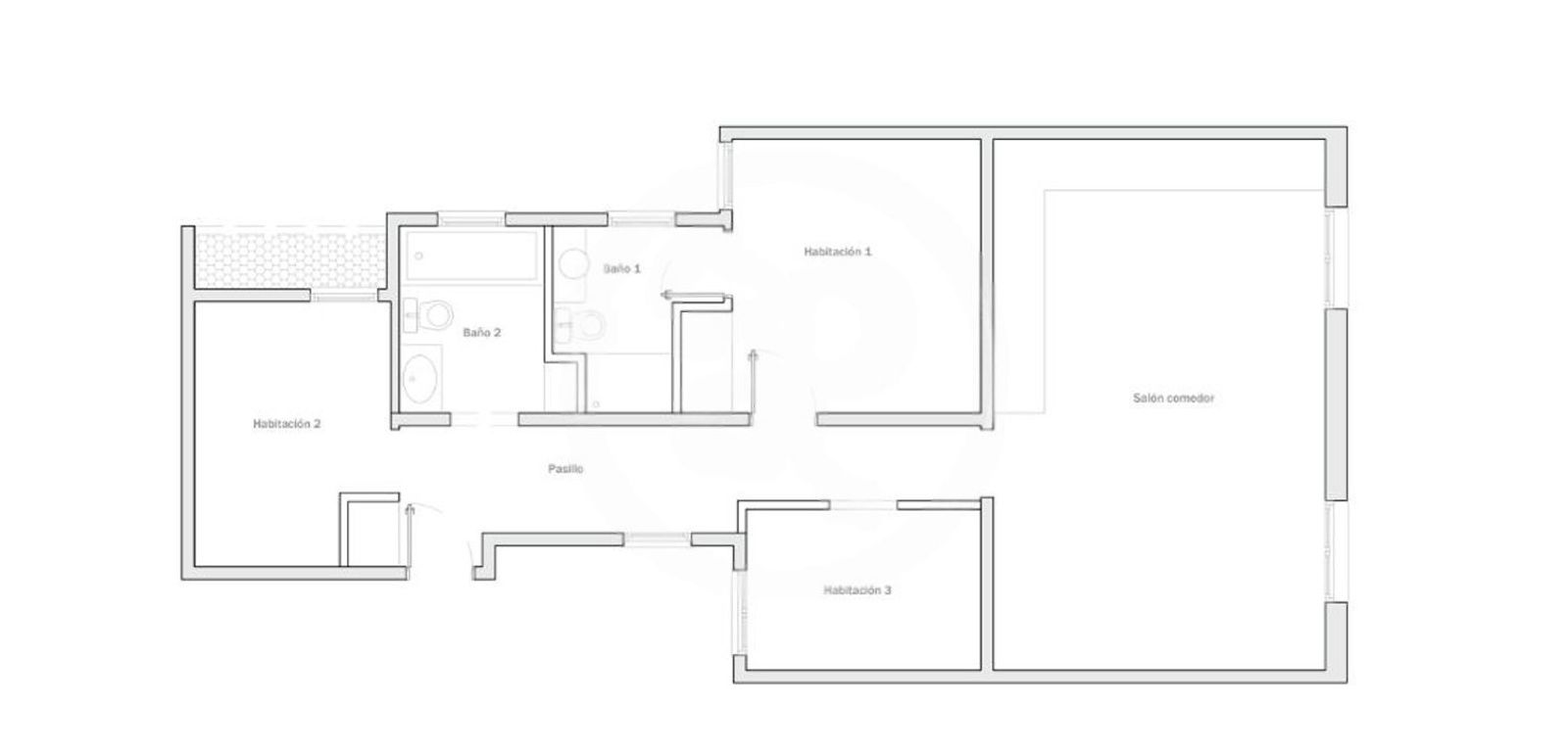 Apartamento en Barcelona, España 3 dormitorios, 72 m2 No. 182384