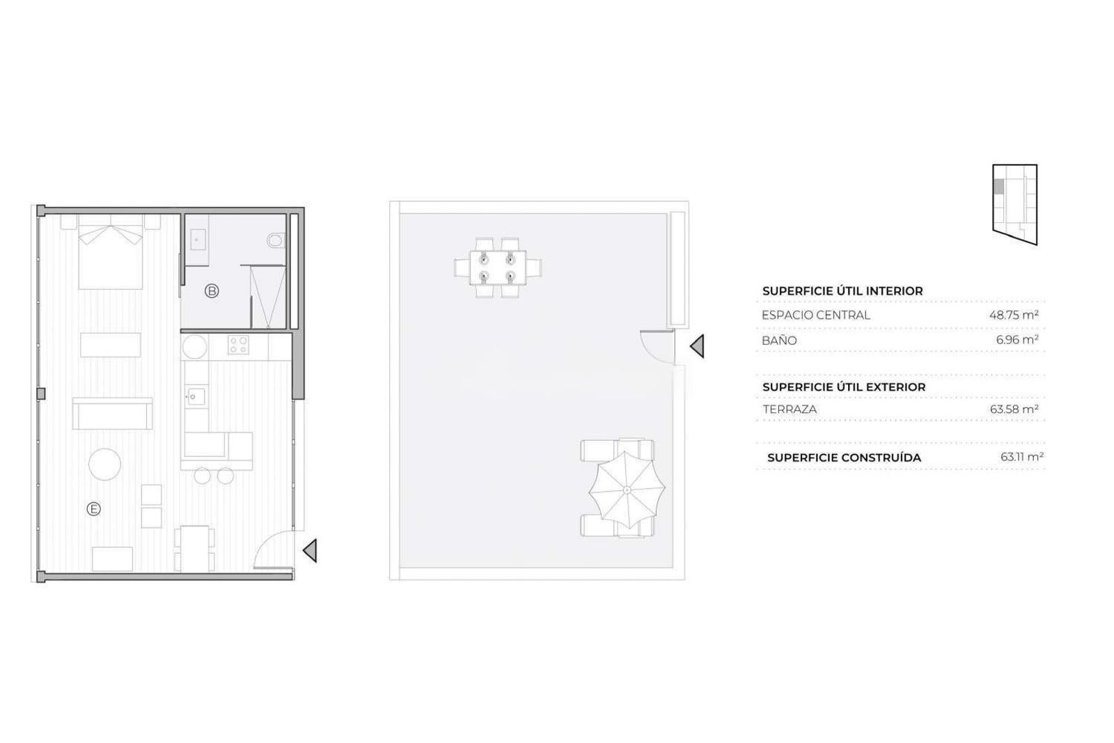 Apartamento en Barcelona, España 63 m2 No. 182385