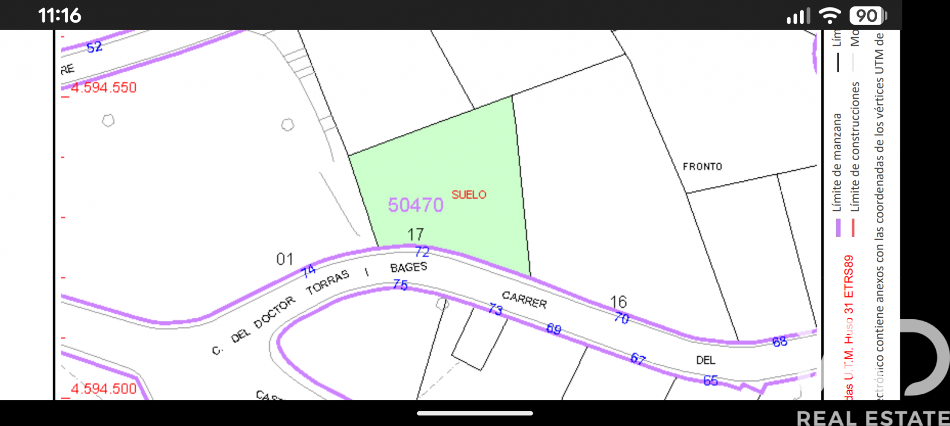 Terreno a Premia De Dalt, Barcelona, Spagna 605 mq. N° 172399