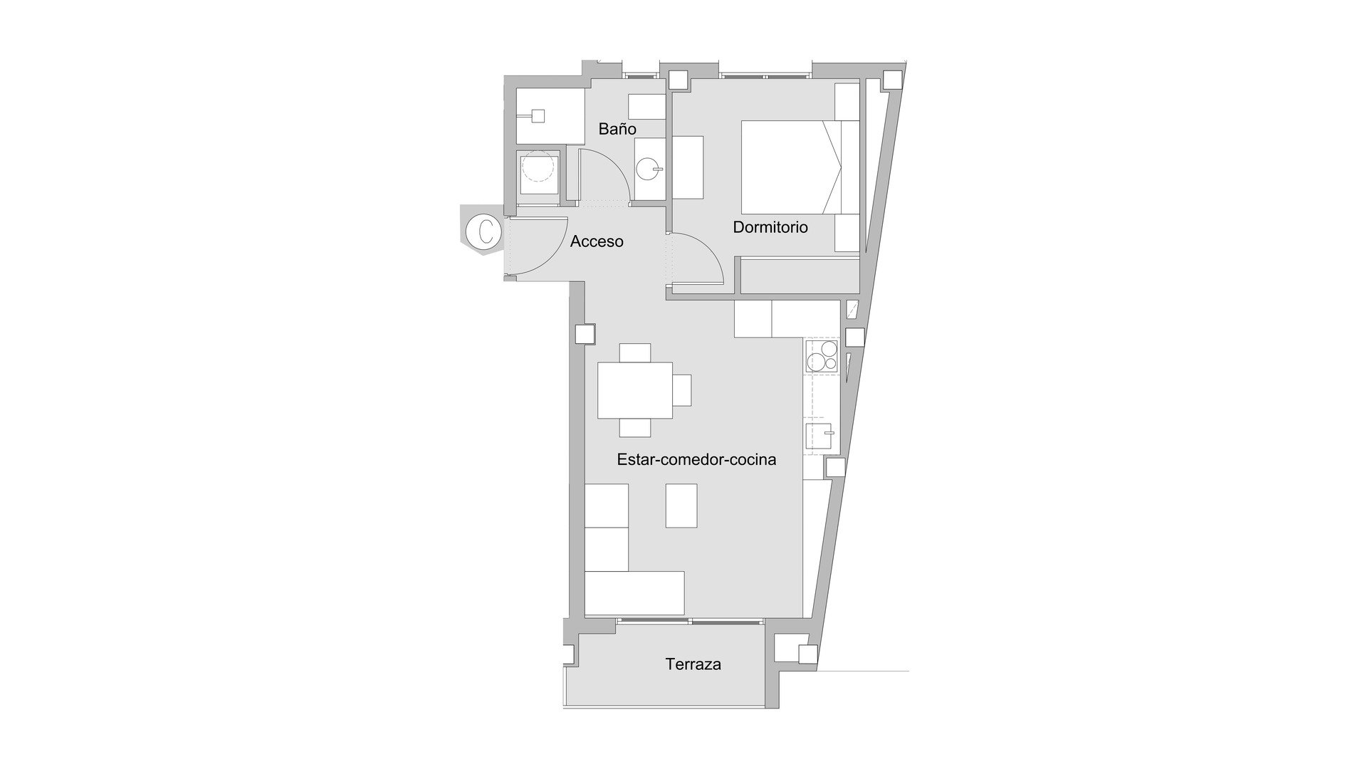 Dzīvoklis ALEGRIA IV ALICANTE, Alicante, Spānijā 1 istaba, 61.98 m2 Nr. 178375