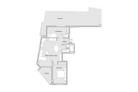 Планировка Квартиры «2BR-1» 2 спальни в ЖК ALEGRIA IV ALICANTE