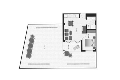 Apartment floor plan «B1A11», 1 bedroom in Spa Valley II