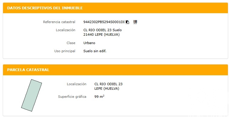 Land in Lepe, Huelva, Spanien 99 m2 Nr. 185003