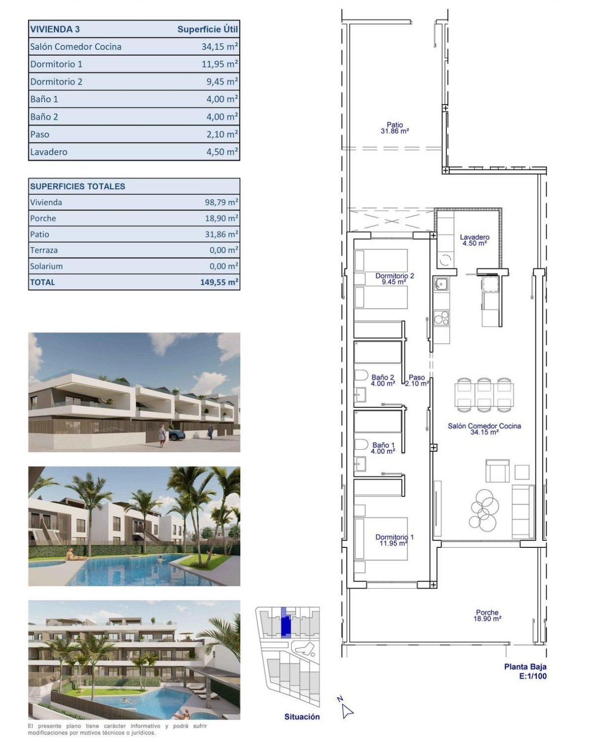 Apartment à Pilar de la Horadada, Alicante, Espagne 2 chambres, 98 m2 No. 179519