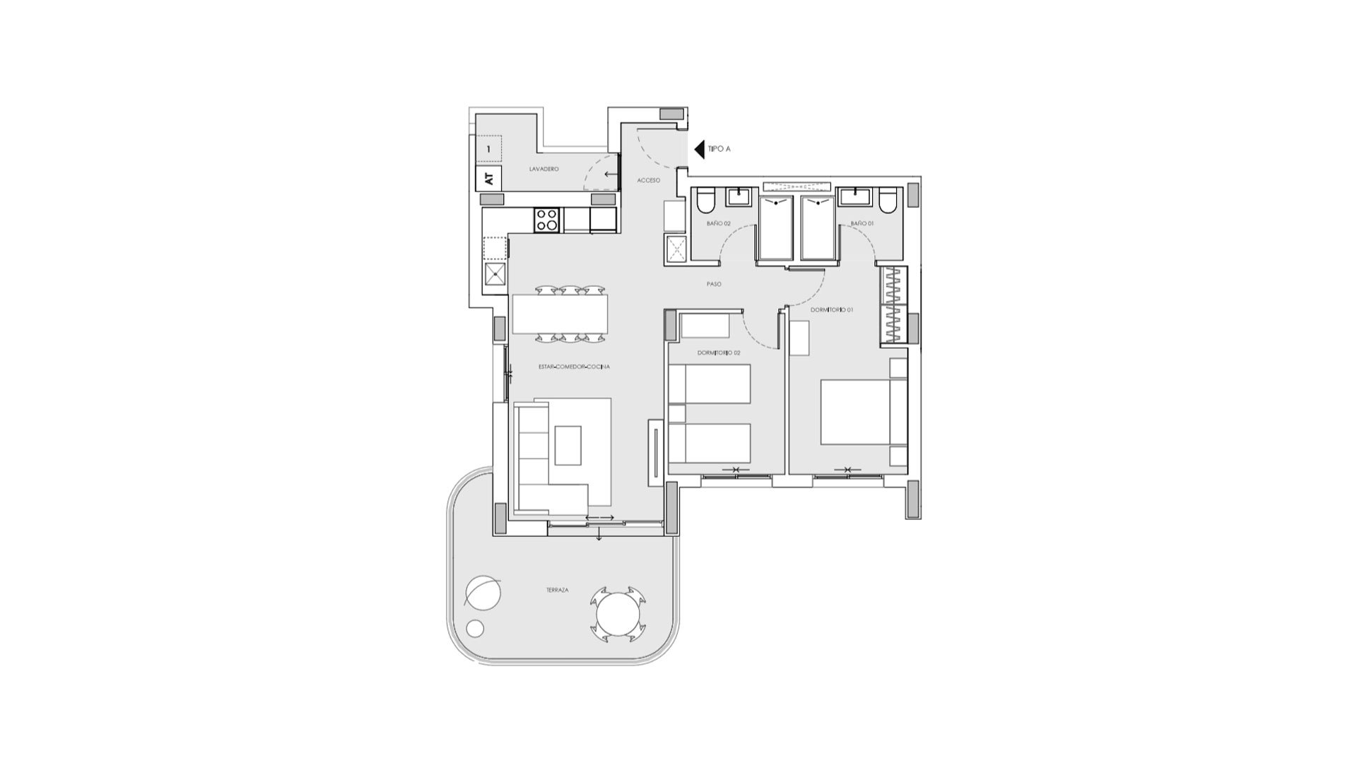 Apartment in Salinas Towers, Calpe, Alicante, Spain 2 bedrooms, 117.71 sq.m. No. 147166