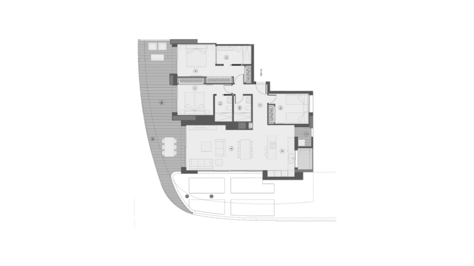 Apartment in Sunset Sailors, Benidorm, Alicante, Spain 3 bedrooms, 164 sq.m. No. 147151