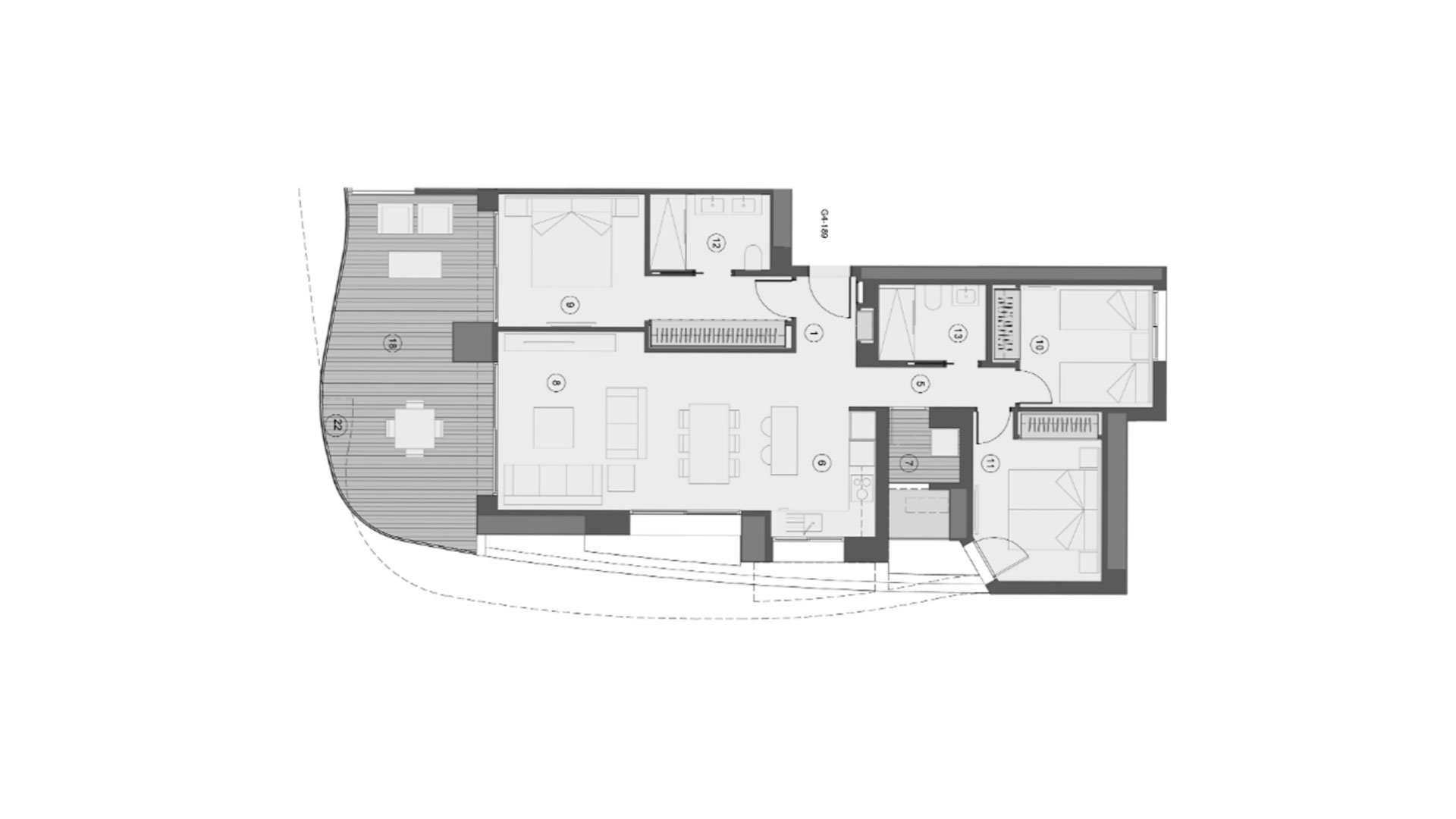 Apartment in Sunset Sailors, Benidorm, Alicante, Spain 3 bedrooms, 134 sq.m. No. 147153