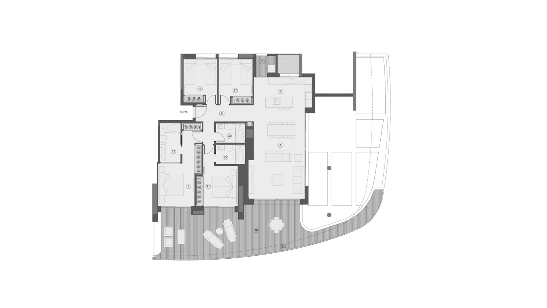 Wohnung in Sunset Sailors, Benidorm, Alicante, Spanien 4 Schlafzimmer, 191 m2 Nr. 147159
