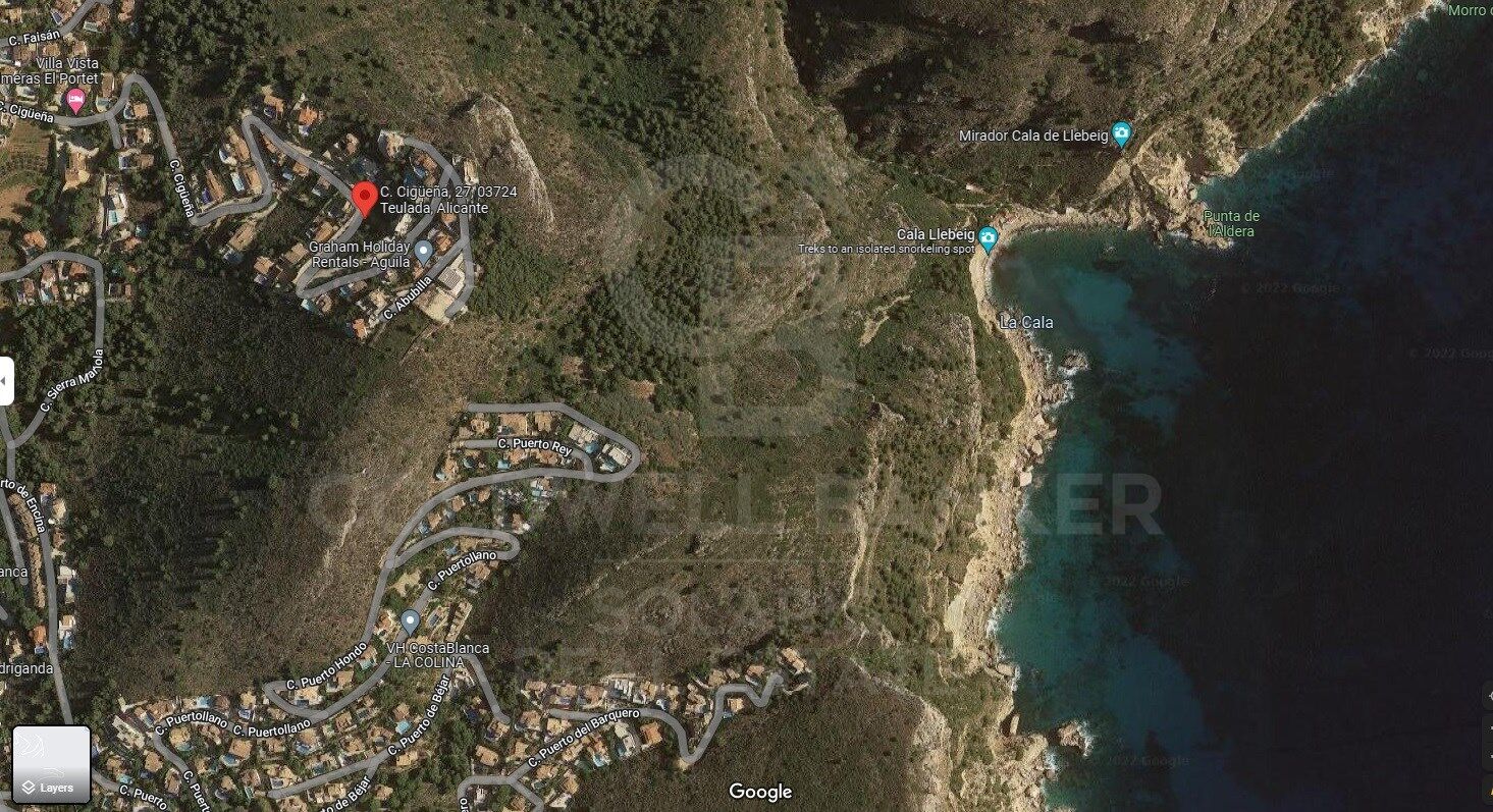 Parcela en Moraira, Alicante, España 1008 m2 No. 160362