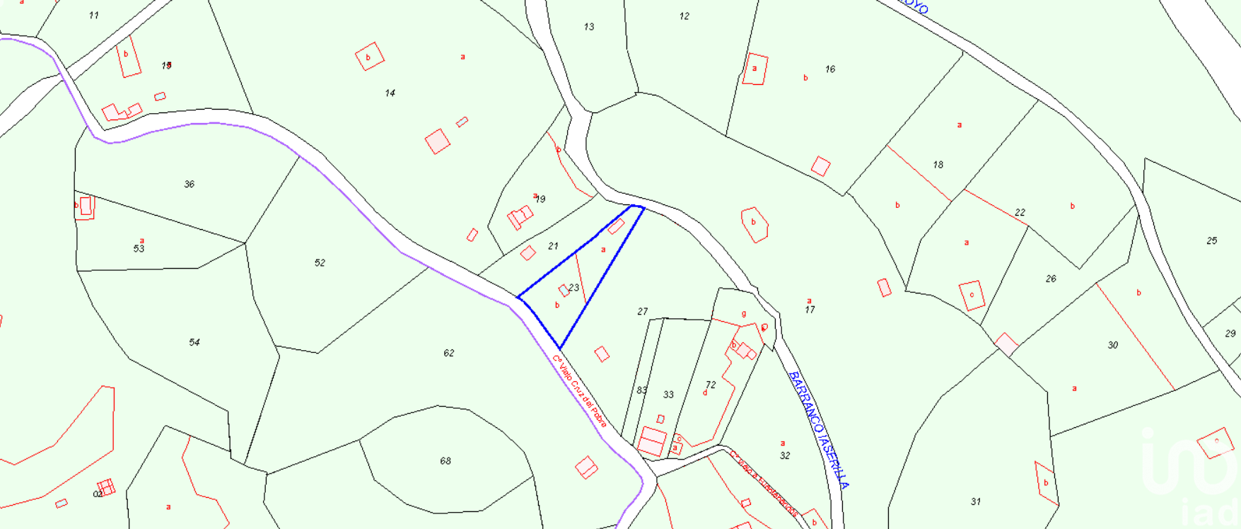 Land plot in Galaroza, Huelva, Spain 400 sq.m. No. 153908