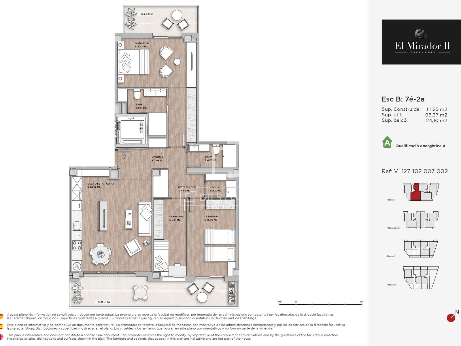 Apartment in Esplugues de Llobregat, Barcelona, Spain 3 bedrooms, 111 sq.m. No. 150743