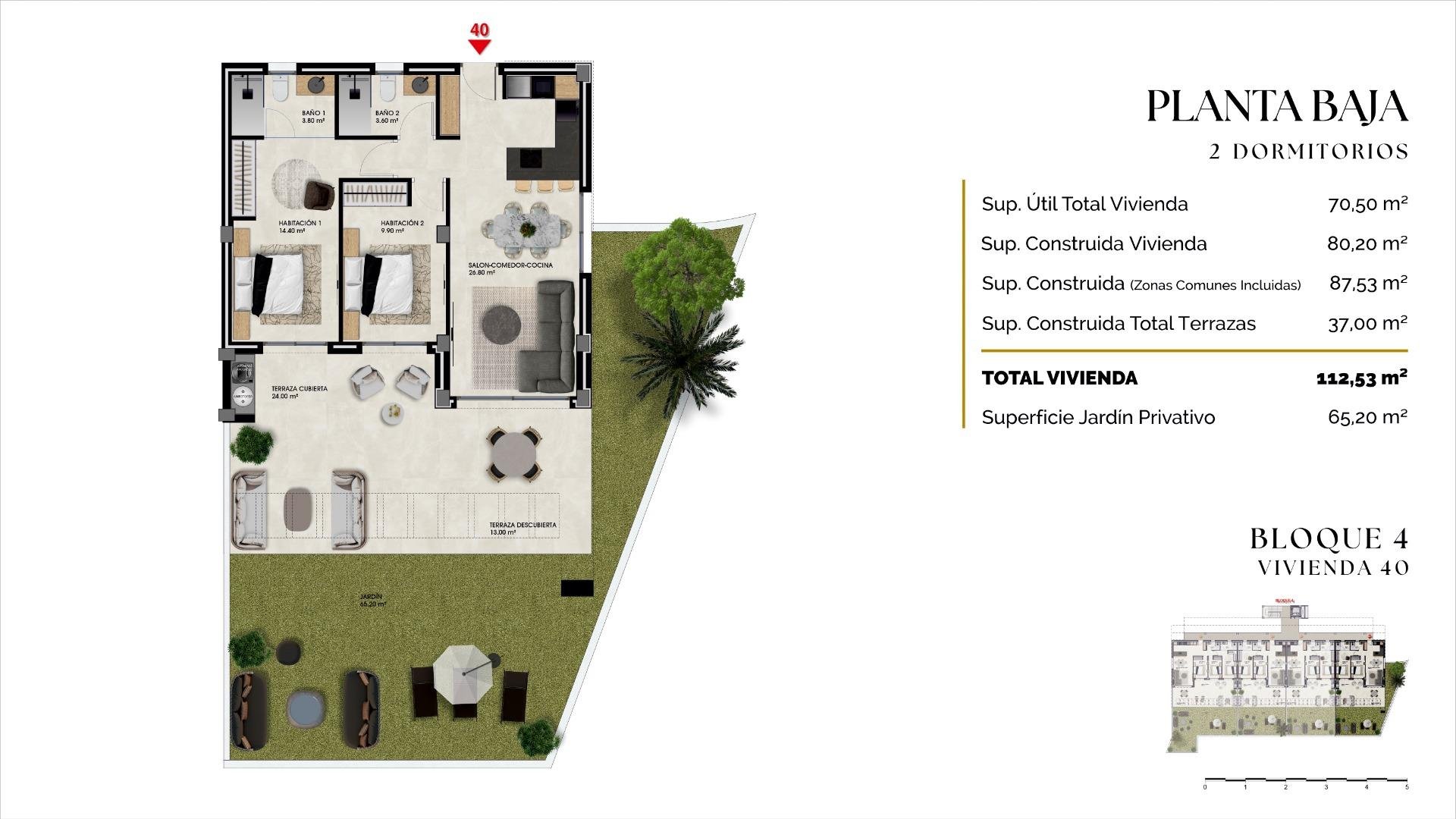 Dzīvoklis Benidorm, Alicante, Spānijā 2 istabas, 80 m2 Nr. 180973