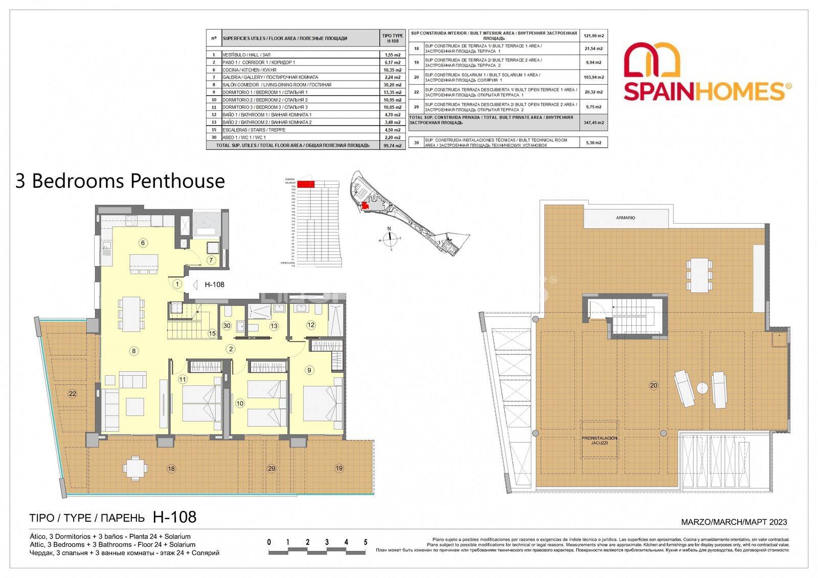 Apartament w Benidorm, Alicante, Hiszpania 3 sypialnie, 104 mkw. nr 70698