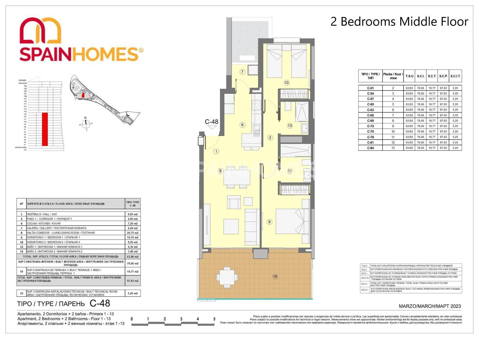 Apartament w Benidorm, Alicante, Hiszpania 3 sypialnie, 104 mkw. nr 70698