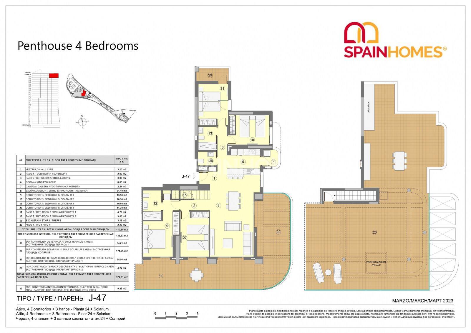 Apartament w Benidorm, Alicante, Hiszpania 3 sypialnie, 104 mkw. nr 70698