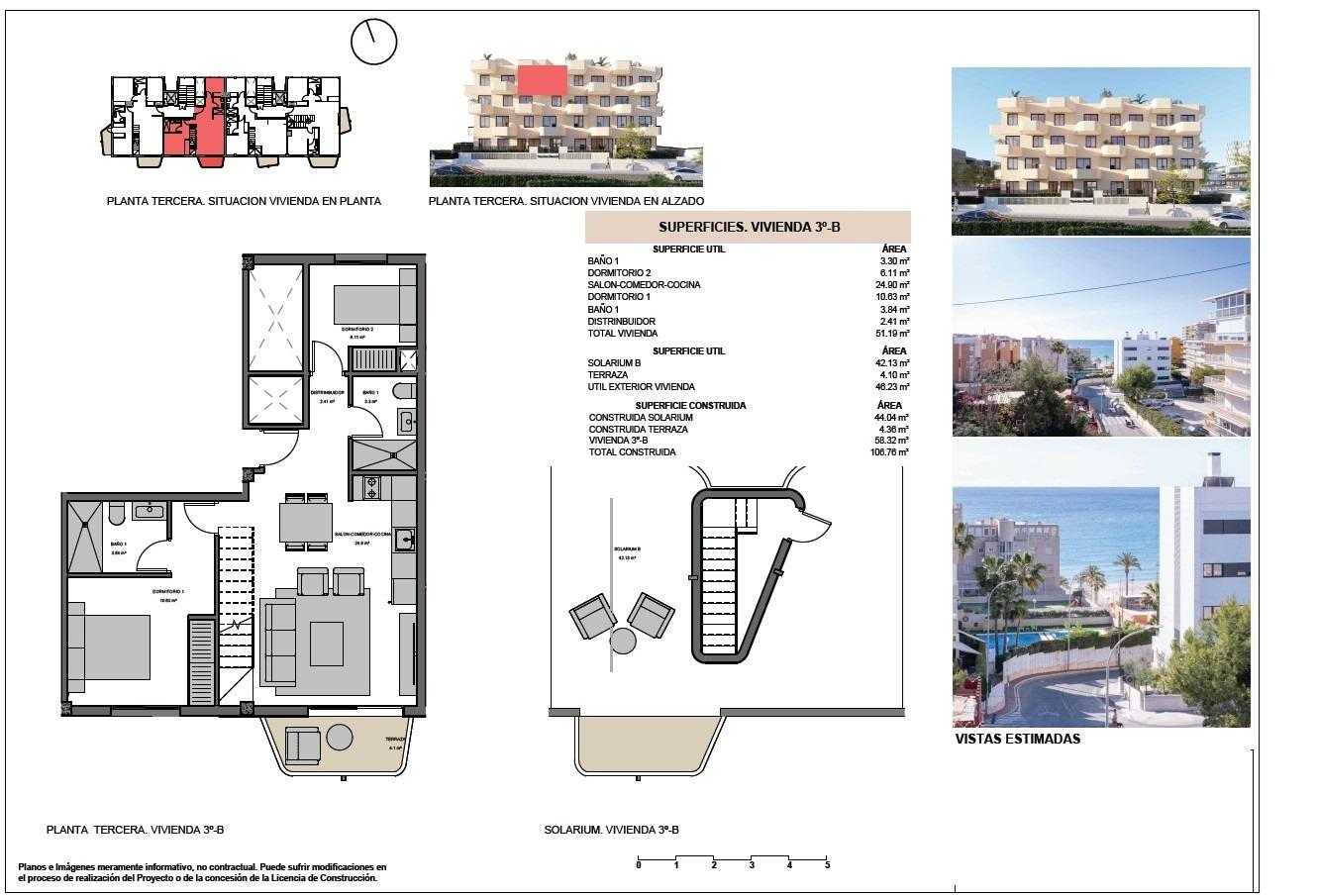 Appartamento a El Campello, Alicante, Spagna 2 camere da letto, 58 mq. N° 151582