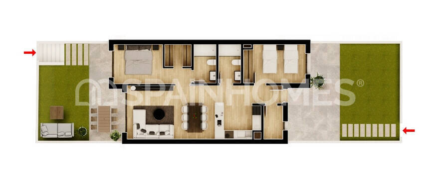 Wohnung in Monforte del Cid, Alicante, Spanien 2 Schlafzimmer, 94 m2 Nr. 147163