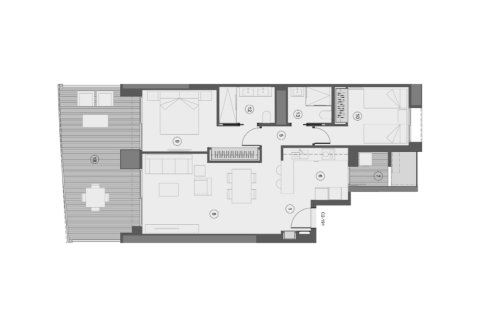 Layout 2 bedrooms, 109 sq.m. in Sunset Sailors, Benidorm, Alicante, Spain №147148