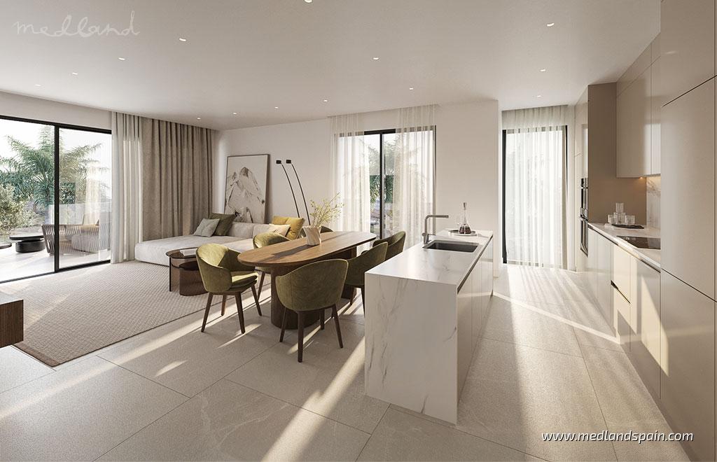 Appartamento a Estepona, Malaga, Spagna 3 camere da letto, 133 mq. N° 132936