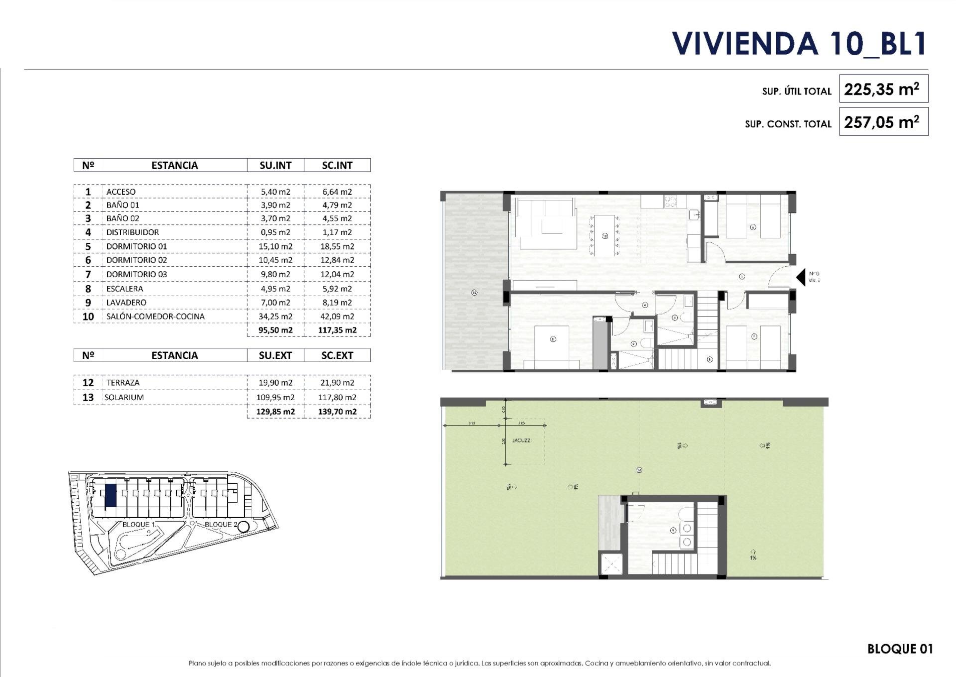 Bungalowi La Manga Club, Murcia, Espanja 3 makuuhuonetta, 117 m2 No. 195522
