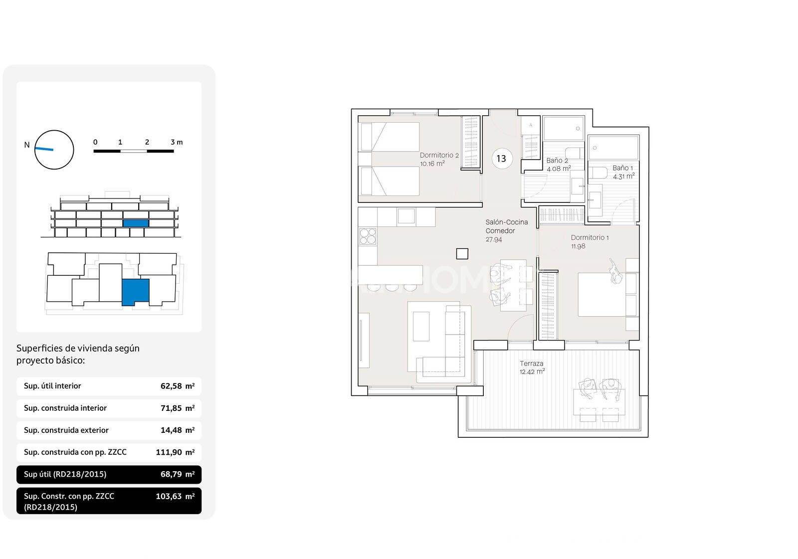 Apartment in Rincon de la Victoria, Malaga, Spain 1 bedroom, 60 sq.m. No. 155790