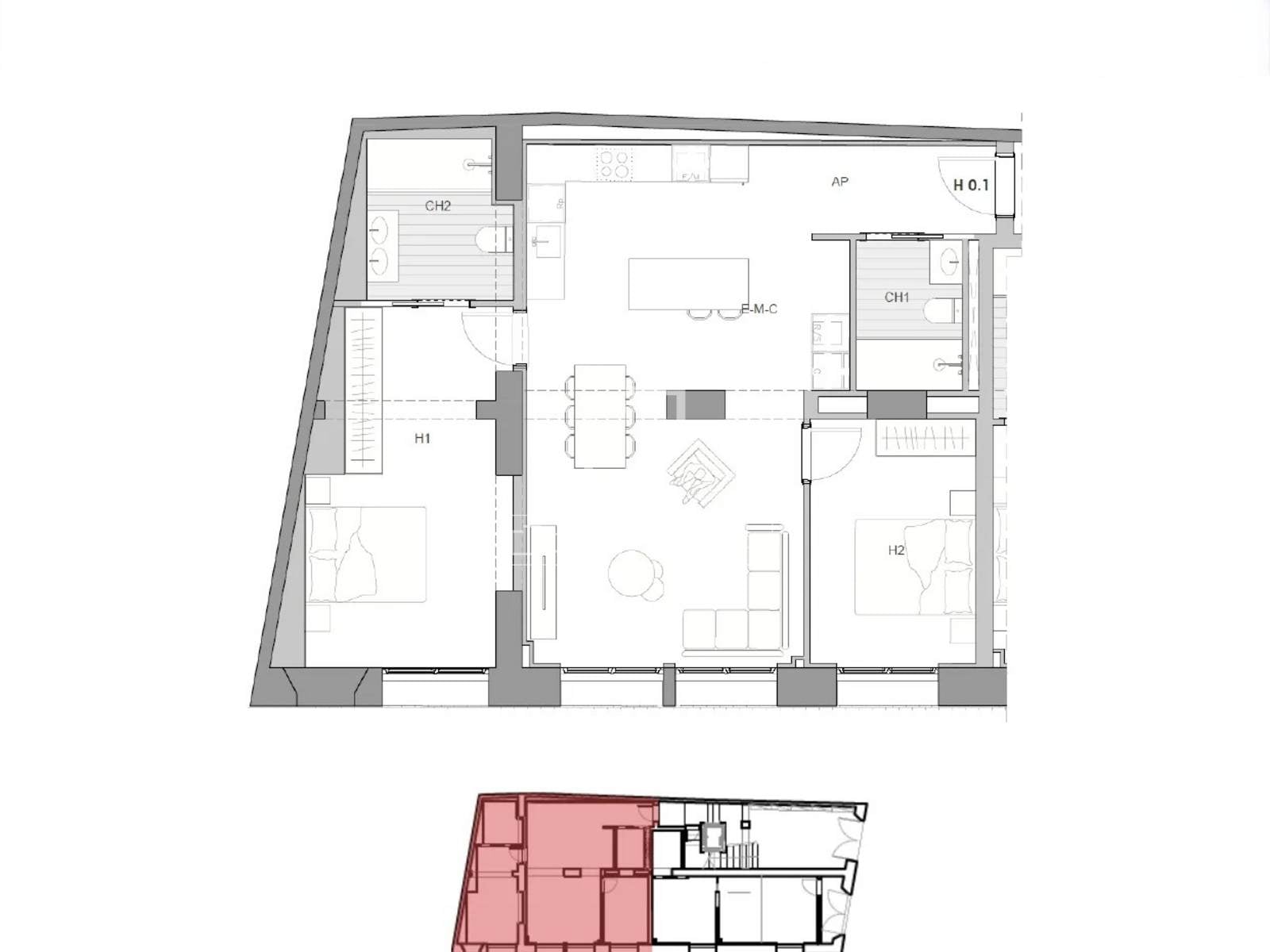 Apartamento en Vilanova i la Geltrú, Barcelona, España 2 dormitorios, 99 m2 No. 150829