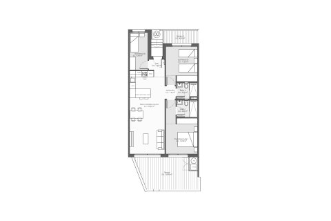 Layout 3 bedrooms, 125.6 sq.m. in Residencial Moma II in Torre de la Horadada, Spain No. 168539