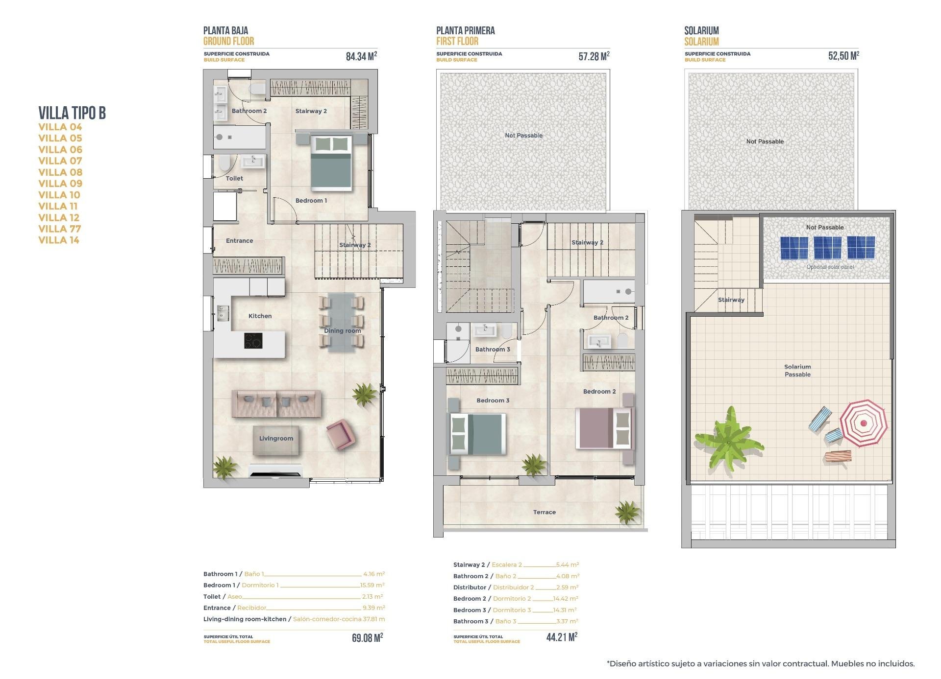 Villa a Benidorm, Alicante, Spagna 3 camere da letto, 141 mq. N° 143177