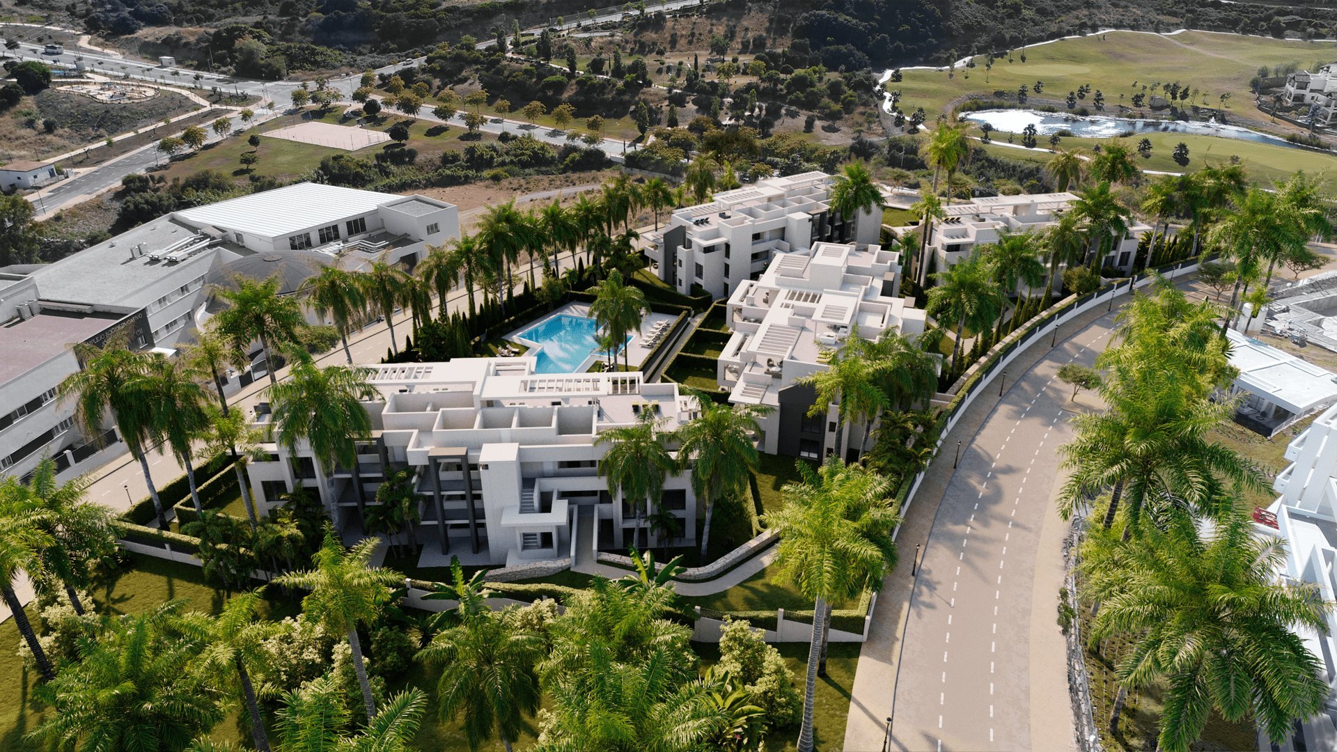 Bungalow i Estepona, Malaga, Spanien 2 sovrum, 128 kvm. Nr. 135433